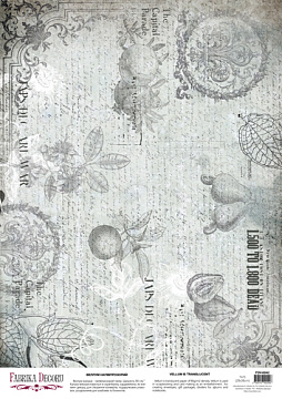 Arkusz kalki z nadrukiem, Deco Vellum, format A3 (11,7" х 16,5"), "Grange Fruit"