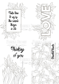 Set of 8pcs 10х15cm for coloring and creating greeting cards Majestic Iris EN - 2 Set of 8pcs 10х15cm for coloring and creating greeting cards Majestic Iris EN - 2