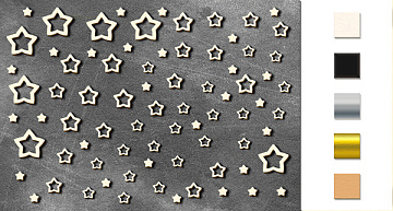 Chipboard embellishments set,  "Little stars" #079