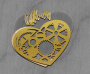 Mega shaker dimension set, 15cm x 15cm, Figured frame Heart with Gears - 2