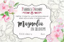 Set of 8pcs 10х15cm for coloring and creating greeting cards Magnolia in bloom RU