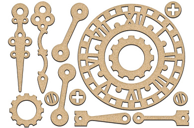 set of mdf ornaments for decoration #184