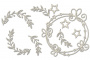 Набор чипбордов Рамочка с омелой и звездочками 10х15 см #649