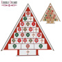 Advent calendar Christmas tree for 25 days with stickers numbers, DIY - 0