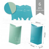 Набор картонных заготовок #007 color_Azure-turquoise Набор картонных заготовок #007 color_Azure-turquoise