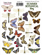 набор наклеек (стикеров) 27 шт summer botanical diary  #192