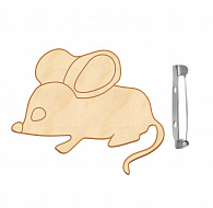 plywood brooch blank, #085