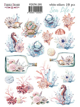 Set of stickers 19pcs Sea life #295