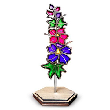 Art Stained Glass Kit “Delphinium", for painting by numbers