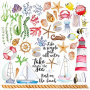 Double-sided scrapbooking paper set Sea Breeze 12"x12" 10 sheets - 1