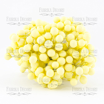 Set of lacquer guelder rose berries, Lemon, 20pcs