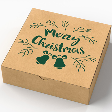 Stencil for decoration XL size (21*30cm), Merry Christmas with bells, #236 - 2