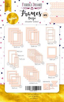 набор картонных фото рамок с фольгированием #2 beige 50шт фабрика декору - 2 набор картонных фото рамок с фольгированием #2 beige 50шт фабрика декору - 2