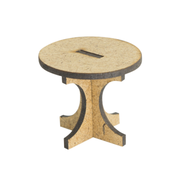 3D figures for decorating dollhouses and shadow boxes, Table, Floor lamp, Pouf, Chair, Pier glass, Set #54 - 2 3D figures for decorating dollhouses and shadow boxes, Table, Floor lamp, Pouf, Chair, Pier glass, Set #54 - 2