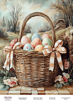 Decoupage card «Easter eggs-12» #000935, 21cm x 29,7cm