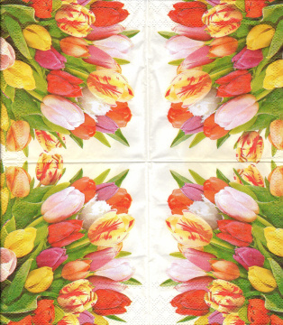 Decoupage napkin "Bouquet of Tulips" - 2