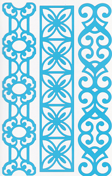 Stencil for crafts 4x25cm "Borders 1" #056