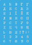 Stencil for crafts 15x20cm Ukrainian alphabet 3 #454