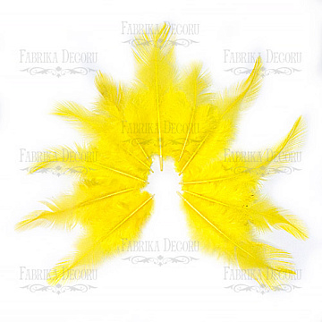 Feathers set with a tail "Lemon"