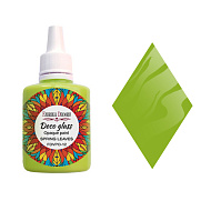 непрозрачная краска деко гласс, цвет весенняя листва, 30мл