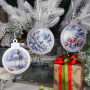 DIY wooden set “Winter Forest” for making 3 Christmas tree decorations, #052 - 8