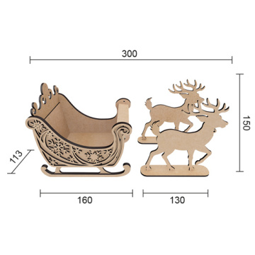 Desktop Arrangement (Blank) - "Sleigh with Snowflakes and Deer" - 2