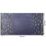 Piece of PU leather for bookbinding with gold pattern Golden Feather Lavender, 50cm x 25cm - 0