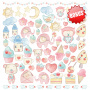 Double-sided scrapbooking paper set Sweet baby girl 8”x8”, 10 sheets - 1