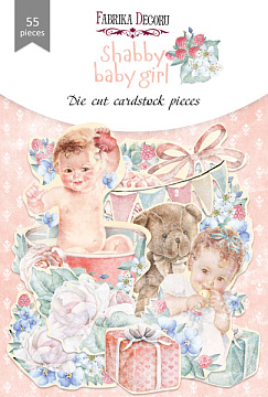 Zestaw wycinanek, kolekcja "Shabby baby girl redesign", 55szt