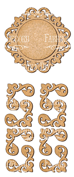 Set of MDF ornaments for decoration #89