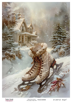 Decoupage card #0594, 21x29,7 cm