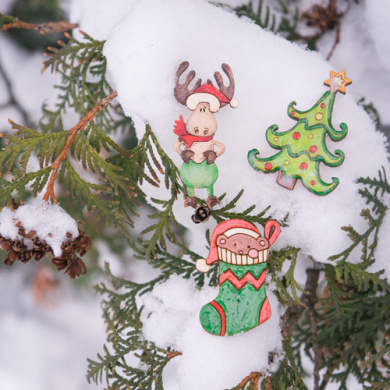 brooch blank for coloring, #008 - 2