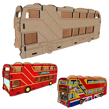 Desk organizer DIY kit "London bus", #011