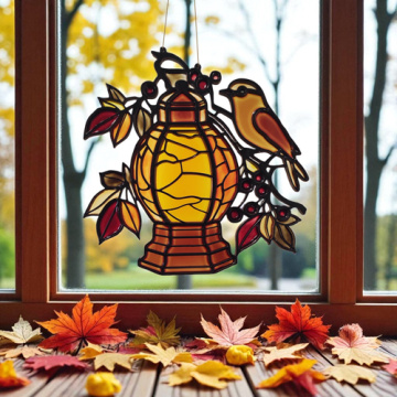 Art Stained Glass Kit “Autumn Lantern", for painting by numbers - 2 Art Stained Glass Kit “Autumn Lantern", for painting by numbers - 2