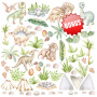 Doppelseitig Scrapbooking Papiere Satz Dinosauria, 30.5 cm x 30.5cm, 10 Blätter