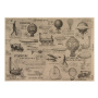 Zestaw jednostronnego kraftowego papieru do scrapbookingu Mechanics and steampunk 42x29,7 cm, 10 arkuszy 