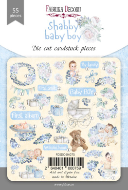 набор высечек, коллекция shabby baby boy redesign, 55 шт - 2