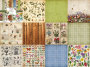 Double-sided scrapbooking paper set Spring botanical story, 8"x8", 10 sheets - 0