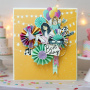 DIY-Kit für die Gestaltung einer "Party Girl" Pop-up-Karte 14 cm x 16 cm