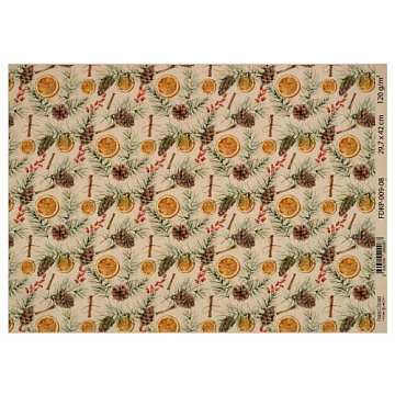 Arkusz kraft papieru z wzorem "Christmas backgrounds", #8, 42x29,7 cm