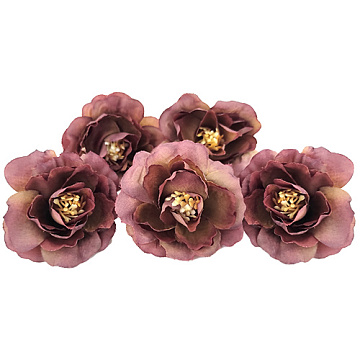 Tea rose flower, Marsala, 1pc
