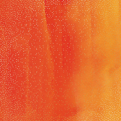 лист односторонней бумаги с фольгированием, дизайн golden mini drops, yellow-orange aquarelle, 30,5см х 30,5см