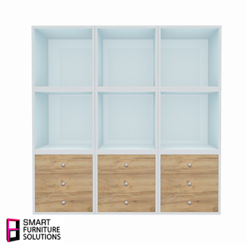 Furniture cube section - cabinet, White body, Back Panel MDF, 400mm x 400mm x 400mm - 2