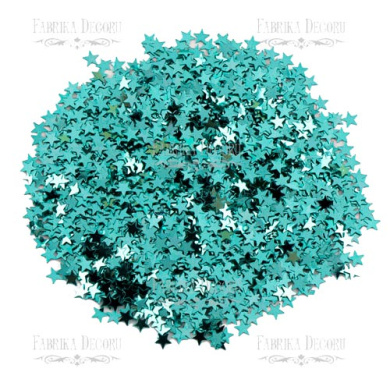 Sequins Stars mini, mint metallic, #025 - 2