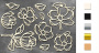 Chipboard embellishments set, "Magnolia sky 1" #006