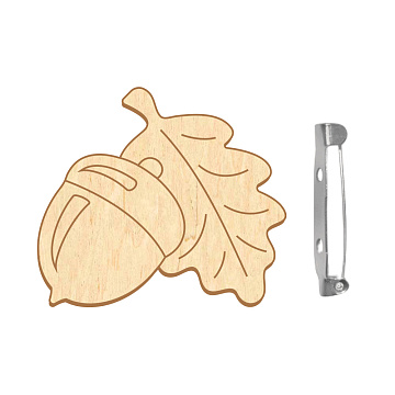 Brooch blank for coloring #103 “Squirrel with acorn”