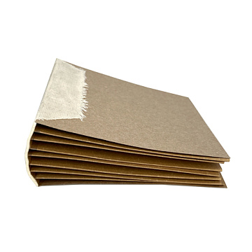 Blank album of kraft cardboard, 15cm x 15cm, 7 sheets