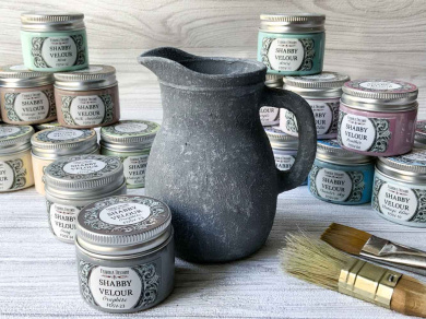 Краска шебби велюр Мятный 50мл - 2