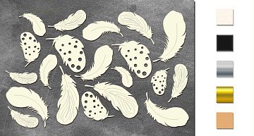 Chipboard embellishments set, Cutie sparrow #613