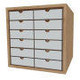 DIY Furniture organizer for stationery, art, sewing supplies, etc. 365mm x 365mm x 385mm, kit #06 - 4